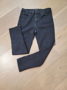 Quince Jeans Women's sz 29 Black High Rise Skinny Cropped Denim